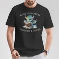 Easily Distracted By Dragons And Books Introvert Shirt T-Shirt Unique Gifts