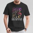 Easily Distracted By Music And Books For Book Lovers T-Shirt Unique Gifts