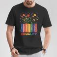 Equality Book Flower Peace Love Kindness LGBTQ Pride T-Shirt Unique Gifts