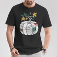 Fall Bookshelf Pumpkin Autumn Reading T-Shirt Unique Gifts