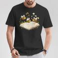 Floral Bumble Bee Reading Book Wildflower Bookish Librarian T-Shirt Unique Gifts