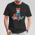 Fox Nerd Reading Books Bookworm Library Book T-Shirt Unique Gifts Fox Nerd Reading Books Bookworm Library Book T-Shirt Unique Gifts