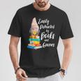Garden Gnome Easily Distracted By Books Gnomes T-Shirt Unique Gifts