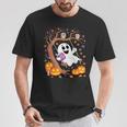 Ghost Reading Book On Swing Halloween Autumn Art T-Shirt Unique Gifts Ghost Reading Book On Swing Halloween Autumn Art T-Shirt Unique Gifts