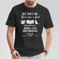 Girl Who Loved Books Cats And Dragons Reading Lover T-Shirt Unique Gifts