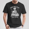 Good Girls Read Bad Books Skeleton Reading Book Halloween T-Shirt Unique Gifts