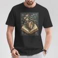 Gothic Dark Academia Botanical Anatomical Heart Vintage Book T-Shirt Unique Gifts