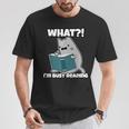 Grey Cat Reading Book Busy Doing Book Related Things Men Women Kids T-Shirt Unique Gifts Grey Cat Reading Book Busy Doing Book Related Things Men Women Kids T-Shirt Unique Gifts