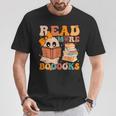 Groovy Booooks Ghost Read More Books Teacher Halloween Men Women Kids T-Shirt Unique Gifts Groovy Booooks Ghost Read More Books Teacher Halloween Men Women Kids T-Shirt Unique Gifts