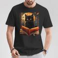 Halloween Cat Reading Books Spooky Cat Reader Teachers For Men Women Kids T-Shirt Unique Gifts Halloween Cat Reading Books Spooky Cat Reader Teachers For Men Women Kids T-Shirt Unique Gifts