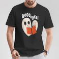 Halloween Teacher Library Ghost Books Men Women Kids T-Shirt Unique Gifts