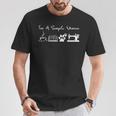 I’m A Simple Woman Sewing Dog Coffee Book T-Shirt Unique Gifts