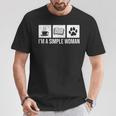 I'm A Simple Woman Tea Books & Dogs Reading Lover T-Shirt Unique Gifts