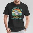 Introverted But Willing To Discuss Books Read a Book T-Shirt Unique Gifts