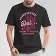 Introverted But Willing To Discuss Spicy Books Lovers Women T-Shirt Unique Gifts