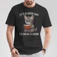 It's A Good Day To Read A Book Cat Pixel Art T-Shirt Unique Gifts