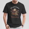 Just a Girl Who Loves Books Aesthetic Bookworm Library Art T-Shirt Unique Gifts