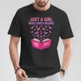 Just A Girl Who Loves Books Butterflies Reading T-Shirt Unique Gifts Just A Girl Who Loves Books Butterflies Reading T-Shirt Unique Gifts
