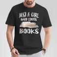 Just A Girl Who Loves Books Reader Lover T-Shirt T-Shirt Unique Gifts