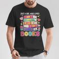 Just A Girl Who Loves Books Reading Library T-Shirt Unique Gifts
