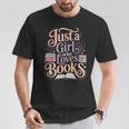 Just a Girl Who Loves Books Reading Lover Aesthetic T-Shirt Unique Gifts