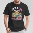Just a Girl Who Loves Dogs & Books Dog Reading T-Shirt Unique Gifts