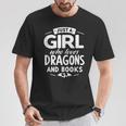 Just a Girl Who Loves Dragons & Books Book Lover Women Nerd T-Shirt Unique Gifts