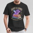 Just A Girl Who Loves Dragons And Books Cute Fantasy T-Shirt Unique Gifts