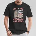 Just A Girl Who Loves Horses And Books Reading Animal Horse T-Shirt Unique Gifts Just A Girl Who Loves Horses And Books Reading Animal Horse T-Shirt Unique Gifts