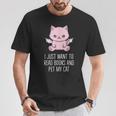 I Just Want To Read Books And Pet My Cat Pastel Goth Kawaii Men Women Kids T-Shirt Unique Gifts