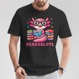 Kawaii Axolotl Readsolotl Book Lover Reading Bookworm Girls T-Shirt Unique Gifts