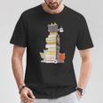 Kawaii Cats Books Coffee T-Shirt Unique Gifts Kawaii Cats Books Coffee T-Shirt Unique Gifts
