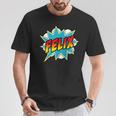 Kids Boys Felix Comic Book Superhero Name T-Shirt Unique Gifts Kids Boys Felix Comic Book Superhero Name T-Shirt Unique Gifts