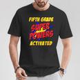 Kids Fifth Grade Superpower Superhero Comic Book First Day School T-Shirt Unique Gifts