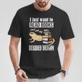 Kids Tiny Dinosaur Read Books & Pet My Bearded Dragon Lover T-Shirt Unique Gifts