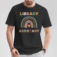 Library Assistant Funny Rainbow Reading Library Book Lover T-Shirt Unique Gifts
