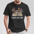 Library Assistant Messy Bun Library Book Reader T-Shirt Unique Gifts