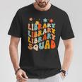 Library Squad Team Librarian Teacher Book Lover Retro Groovy T-Shirt Unique Gifts