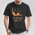 Life Is Books And Cats Book Lover Cat Mom Bookworm Cat Dad T-Shirt Unique Gifts Life Is Books And Cats Book Lover Cat Mom Bookworm Cat Dad T-Shirt Unique Gifts
