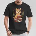 Llama Reading Book Graphic Llama With Book Floral T-Shirt Unique Gifts Llama Reading Book Graphic Llama With Book Floral T-Shirt Unique Gifts