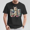Llama Reading Book Reader Bookworm Alpaca Lover T-Shirt Unique Gifts