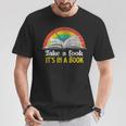 Take A Look It's A Book Retro Rainbow T-Shirt Unique Gifts
