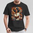 Melanin Queen Afro WomenEducated Reading Book History T-Shirt Unique Gifts