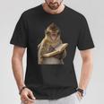 Monkey Reading Book Writing Journal Book Lover Writer T-Shirt Unique Gifts
