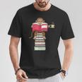 Monkey Reading Books And Drinking Tea T-Shirt Unique Gifts