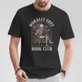 Morally Grey Book Club Skeleton Romantasy Reader T-Shirt Unique Gifts Morally Grey Book Club Skeleton Romantasy Reader T-Shirt Unique Gifts