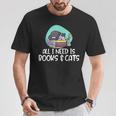 All I Need Is Books & Cats T-Shirt Unique Gifts