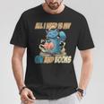 All I Need Is My Cat And Books Cute Cat T-Shirt Unique Gifts