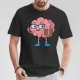 Nerd Brain With Book And Glasses T-Shirt Unique Gifts