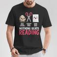 Nothing Beats Reading Rock Paper Scissors Book Lover Library T-Shirt Unique Gifts